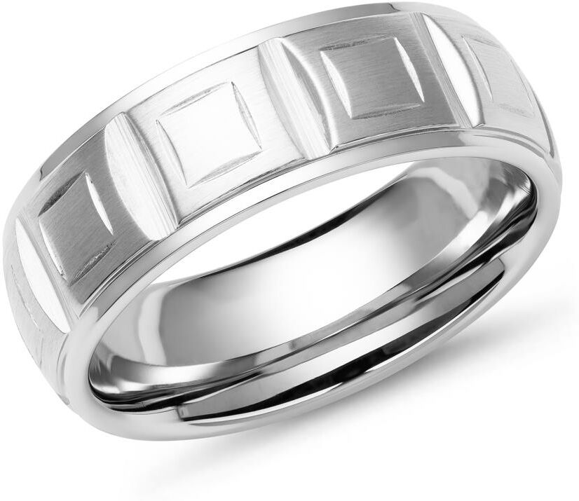 Unique Moderner Ring Edelstahl 7mm Breite silber