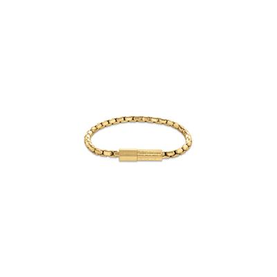 Armband CALVIN KLEIN "CONTOURED BARREL", gold (gelbgoldfarben), Armbänder, Herren, 19,5cm, Edelstahl, Armband