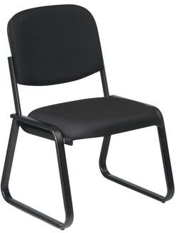 Office Star Products Deluxe Sled Base Armless Chair with Designer Plastic Shell