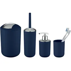 WENKO Bad-Accessoire-Set Mod. Brasil Dunkelblau 4-teilig