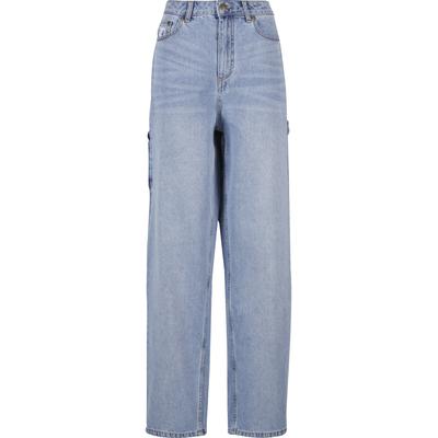 Bequeme Jeans KARL KANI "Karl Kani Karl Kani OG Baggy Workwear Denim vintage", Damen, Gr. 27, Normalgrößen, blau (midblau), 100% Baumwolle, unifarben, Jeans
