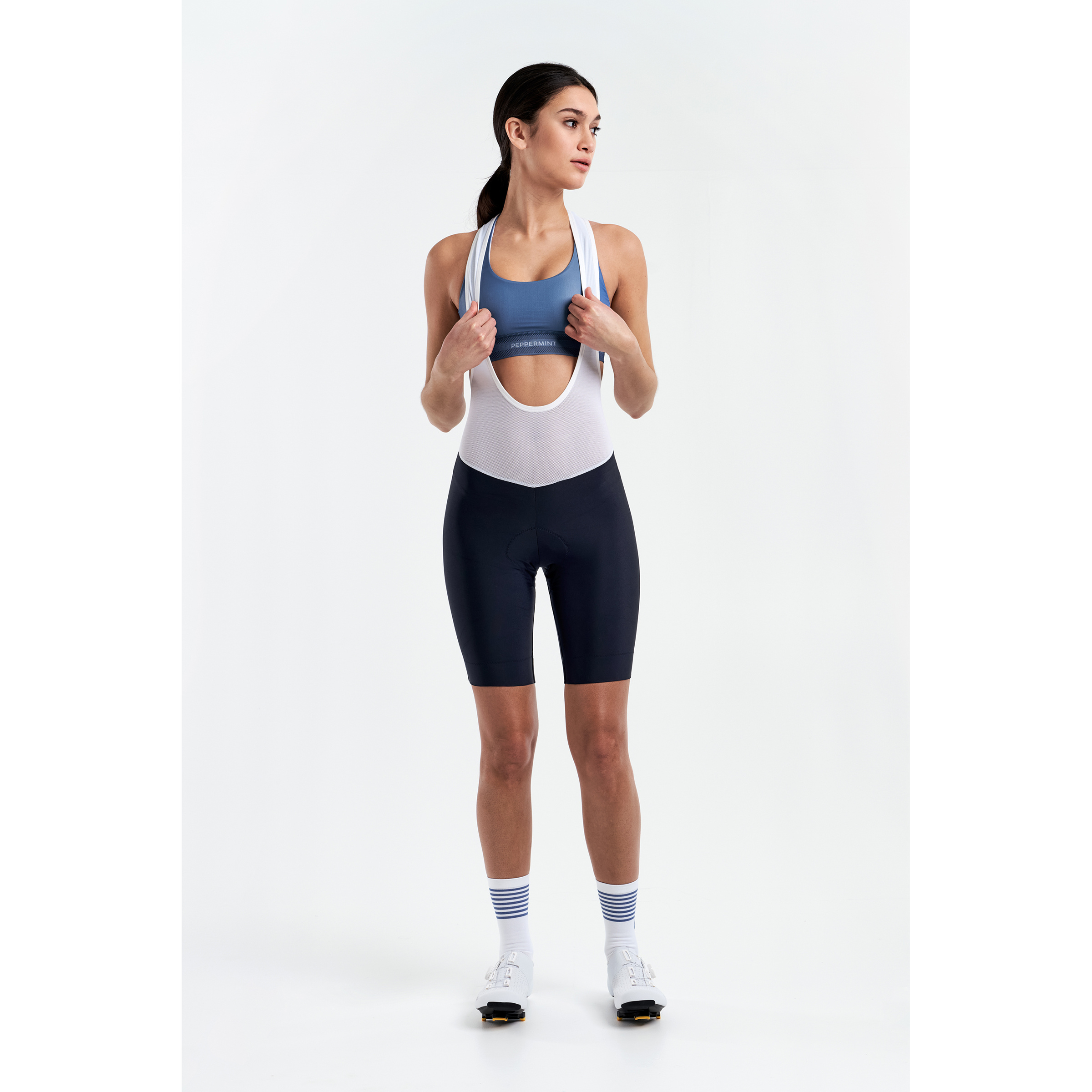 Peppermint Classic Bib kurz Damen Fahrradhose blau Größe M Rennrad Schnell trocknend