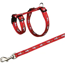 4x Trixie Geschirr mit Leine für Kaninchen mit Häschen Muster (Allgemein), Halsband + Leine