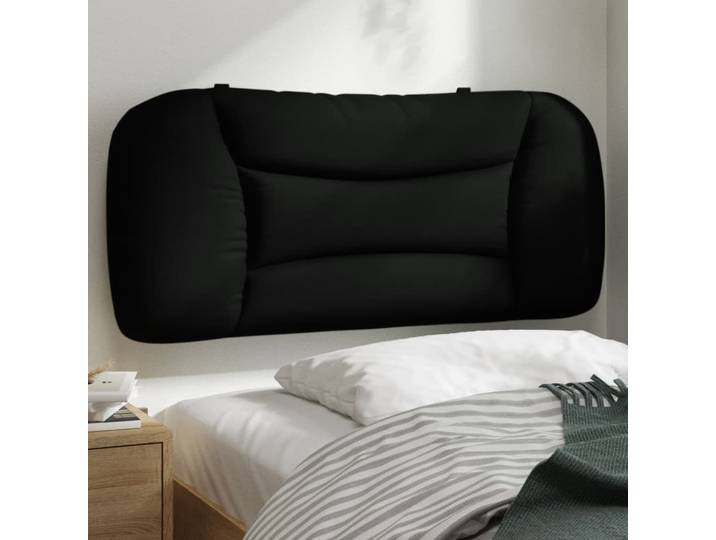 vidaXL Kopfteil-Kissen Hvar Schwarz 80 cm Stoff