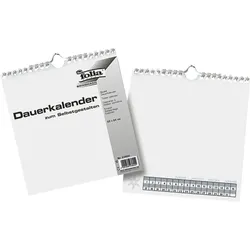 folia Bastel-Dauerkalender 23x24cm 13 Seiten weiß