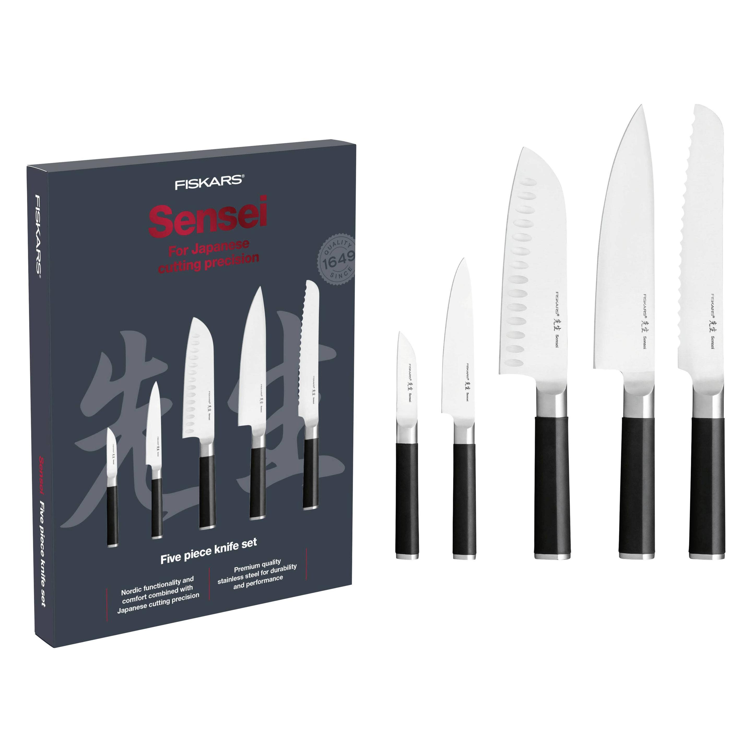 Fiskars 5-teiliges Messerset Sensei (5x) (1025845)