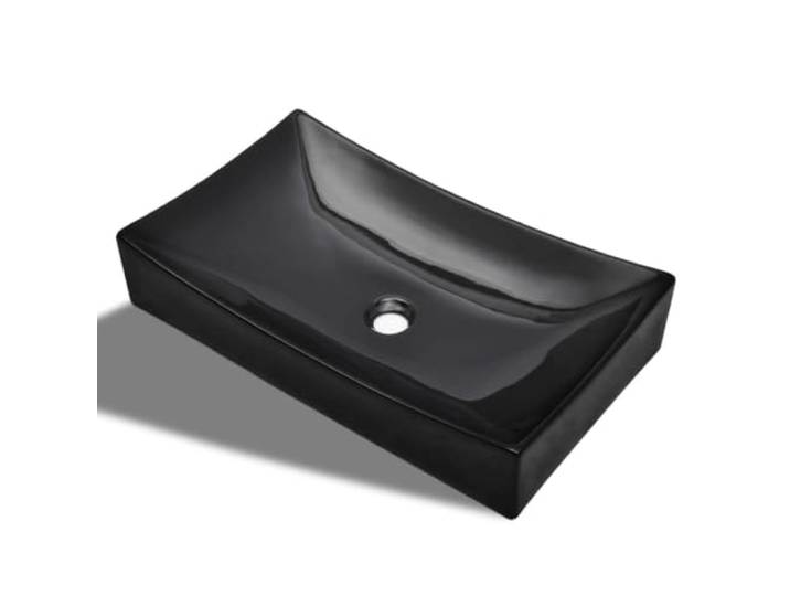vidaXL Vasque rectangulaire céramique Noir pour salle de bain