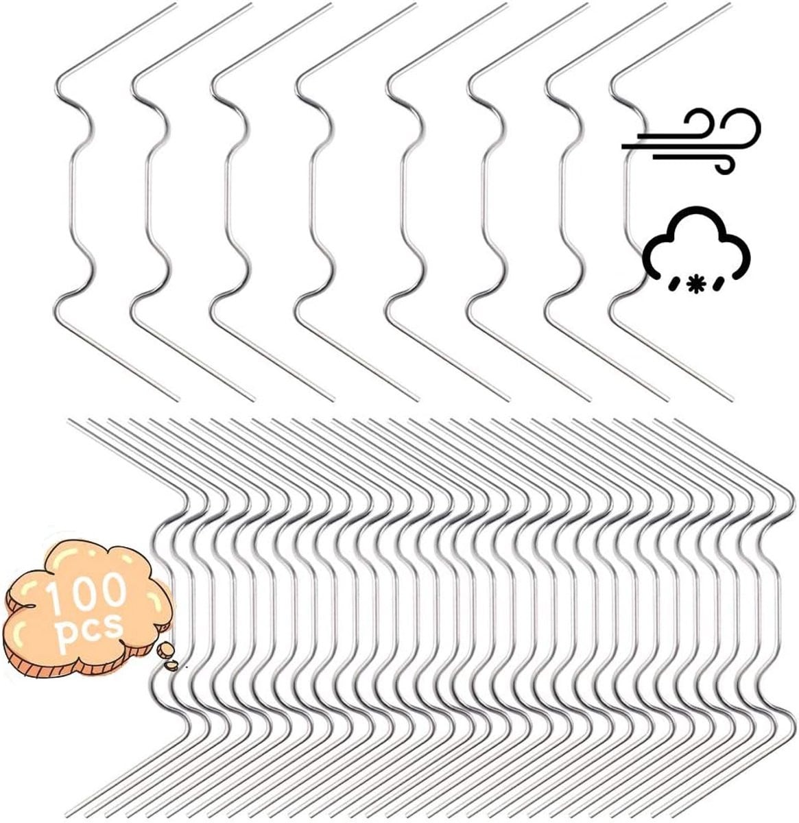 100 stuks RVS kas glas clips - Bevestigingsklemmen voor glaspaneel en kas accessoires
