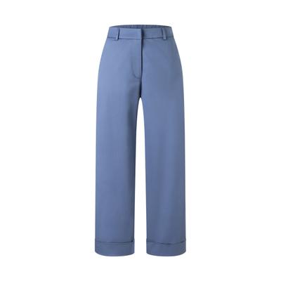 Stoffhose MAERZ MUENCHEN "Maerz Muenchen 179500 Stoffhose Damen Bekleidung", Damen, Gr. 42, EURO-Größen, blau, 96% Baumwolle, 4% Elasthan, lässig geschnitten, Hosen Stoffhose