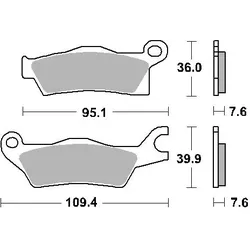 SBS, Bremsbeläge, (Sintermetall)