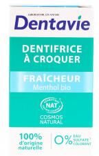 Dentavie Dentifrice à Croquer Fraîcheur Menthol Bio 60 Unités - Pot 60 comprimés