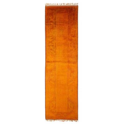 ECARPETGALLERY Hand-knotted Color Transition Burnt Orange Wool Rug - 2'7 x 9'5