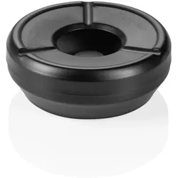 12x Windaschenbecher Ø 9,5 cm Edelstahl pulverbeschichtet schwarz Höhe: 3,5 cm Tisch Aschenbecher
