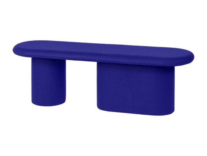 Banc rembourré en laine 130 cm - blueberry pie wool