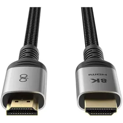 Force Power HDMI-Kabel 8K Ultra High Speed 3 m (3 m), Videokabel, Schwarz