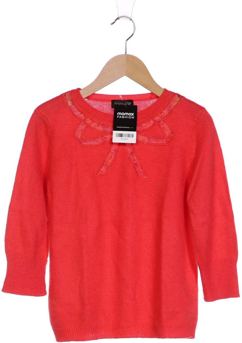 Topshop Damen Pullover, Rot, Gr. EU 38, Viskose / Angorawolle / Synthetik - Second Hand