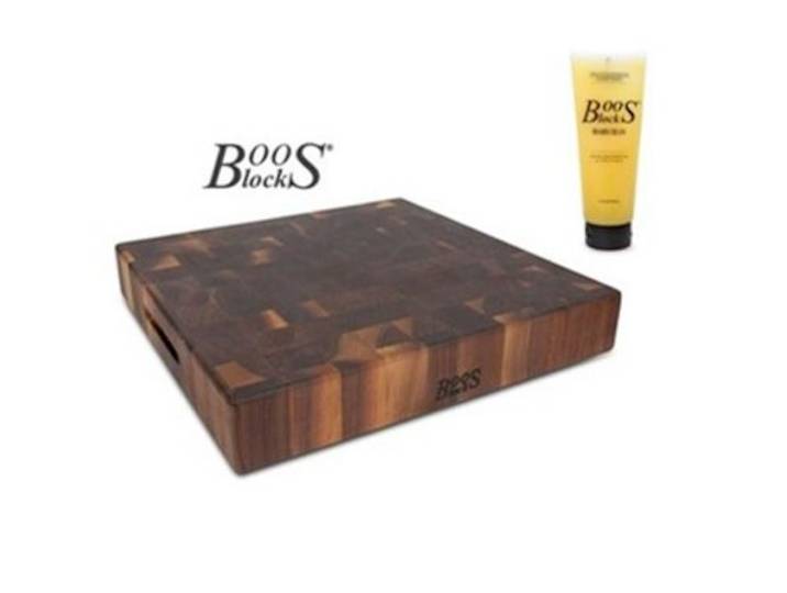 Boos Blocks Schneidebrett BOOS Blocks BLACK WALNUT Schneidebrett 46 x 46 x 7,5 cm + Creme - BB36