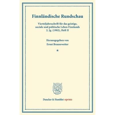 Finnländische Rundschau., Taschenbuch von , Duncker & Humblot, 978-3-428-16319-9