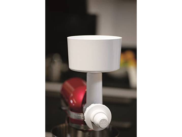 Jupiter Küchenmaschinen Getreidemühlen- / Kaffeemahl-Vorsatz mit Stahlkegelmahlwerk kompatibel mit KitchenAid Küchenmaschinen