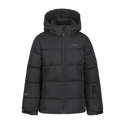 Skijacke ICEPEAK "ICEPEAK LOUIN JR", Jungen, Gr. 140, basic schwarz, Web, Obermaterial: 100% Polyester, normal, Jacken Skijacke, wasserdicht, atmungsaktiv, windabweisend, wasserabweisend