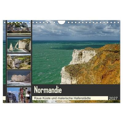 Normandie - Raue Küste und malerische Hafenstädte (Wandkalender 2027 DIN A4 quer), CALVENDO Monatskalender