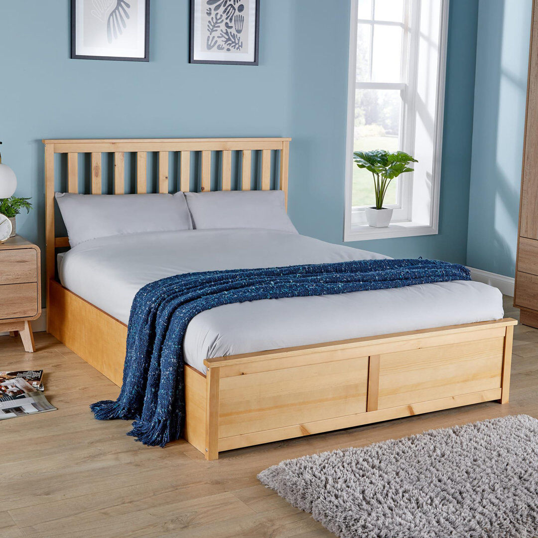 ClassicLiving Florida Wooden Ottoman Storage Bed White King