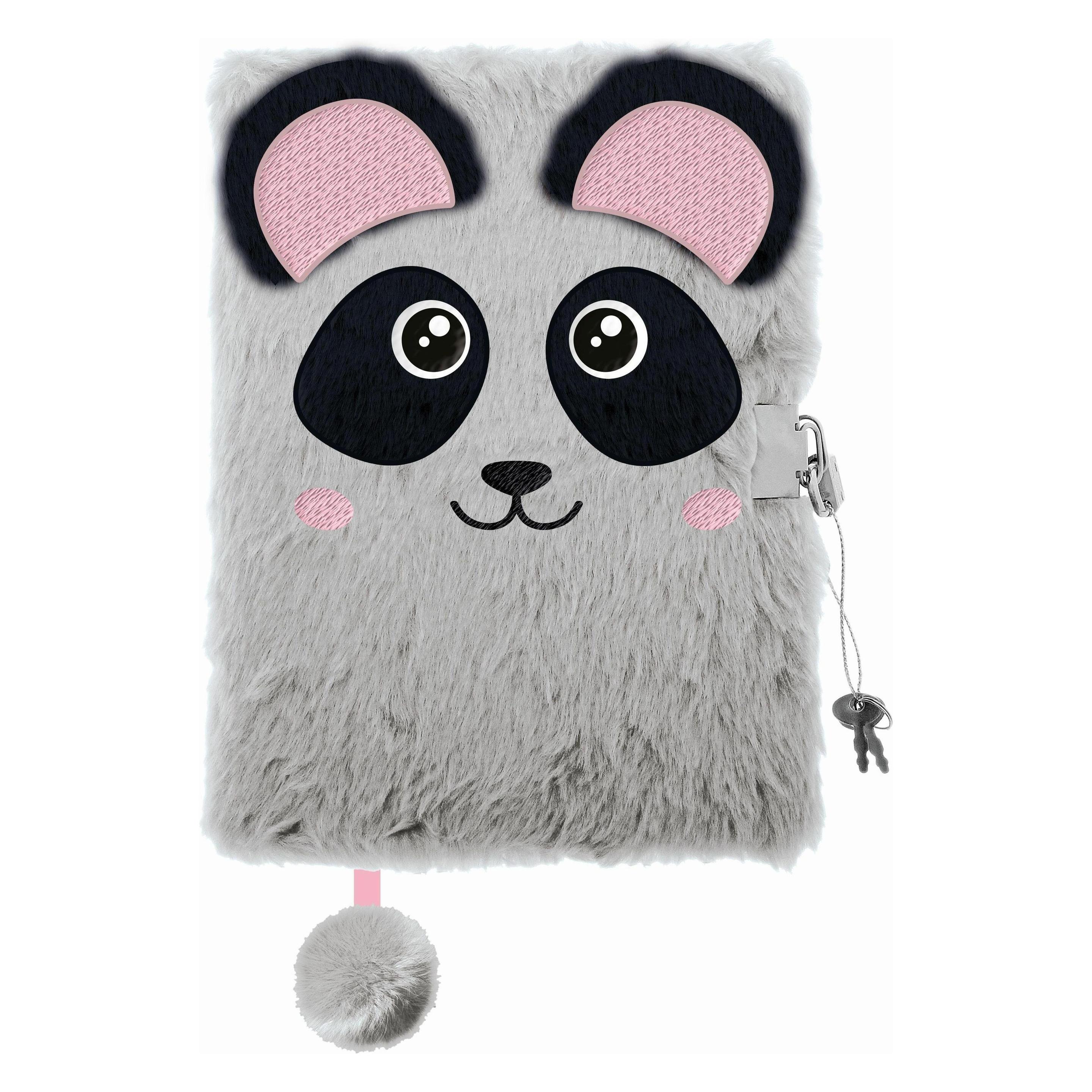Tagebuch Plüsch Premium PANDA, DIN A 5 (A5, Liniert) (56473781)
