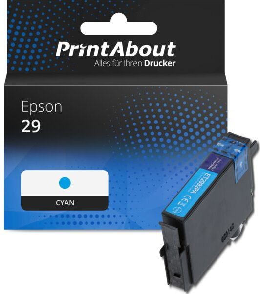 PrintAbout Druckerpatrone kompatibel mit Epson 29 (C13T29824012) - Cyan