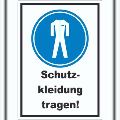 HB-Druck Schutzkleidung tragen Aufkleber A5 (148x210mm)