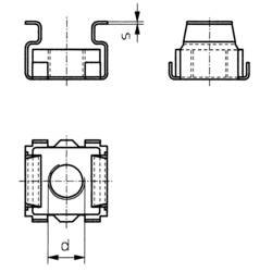 TOOLCRAFT 521810 Käfigmuttern M5 Stahl 10 St.