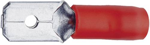 Klauke 820 Flachstecker Steckbreite: 6.3mm Steckdicke: 0.8mm 180° Teilisoliert Rot