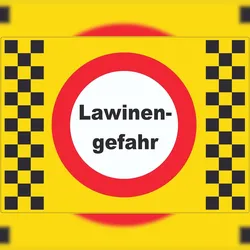 HB-Druck Lawinengefahr Aufkleber A4 (210x297mm)