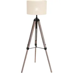 Stehlampe Stativlampe Wohnzimmerleuchte Metall Grau H 165 cm höhenverstellbar