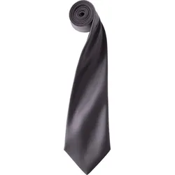 Premier Workwear Unisex Satin Krawatte 'Colours' PR750 dark grey 144 x 8,5 cm
