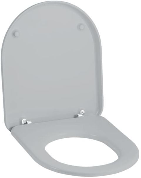 Geberit Mango WC-Sitz 573800010 manhattan, mit Deckel, Scharniere verchromt, für WC 205200