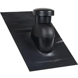 Sabetoflex, Zubehör Belüftungstechnik, Lüftungskappe 5-45° Ø125 schwarz PIB