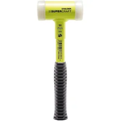 SUPERCRAFT-Schonhammer, rückschlagfrei, mit bruchsicherem Stahlrohrstiel, gelb lackiert, Ø 40 mm, Nylon