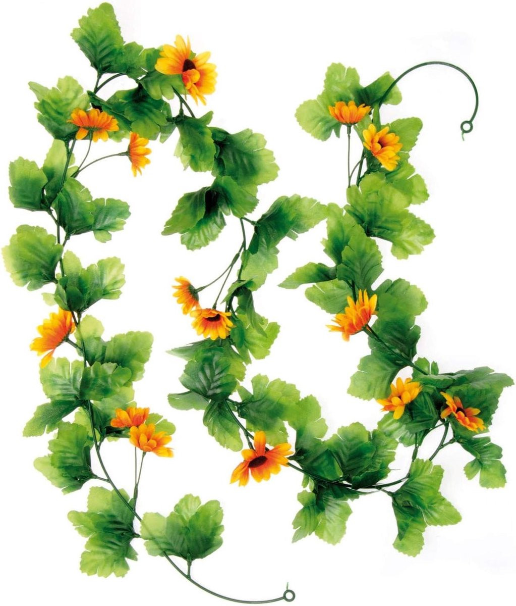Decoratieve Zonnebloem Guirlande met Kunstbloemen - Veelkleurige Slinger voor Woningdecoratie - 160 cm