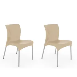 Stühle Moon garbar Kunststoff Beige (2er Set)