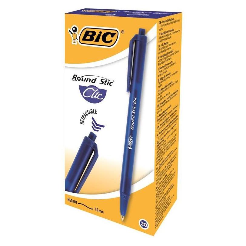 Bic Ball pen Round Stic Clic, 1.0 mm Blue, 1 pcs. 379640 (1x) (52291269)