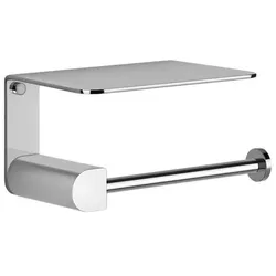 Gessi Rilievo, Toilettenpapierrollenhalter mit Deckel, Wandmontage, 59449149, Farbe: Finox Optik