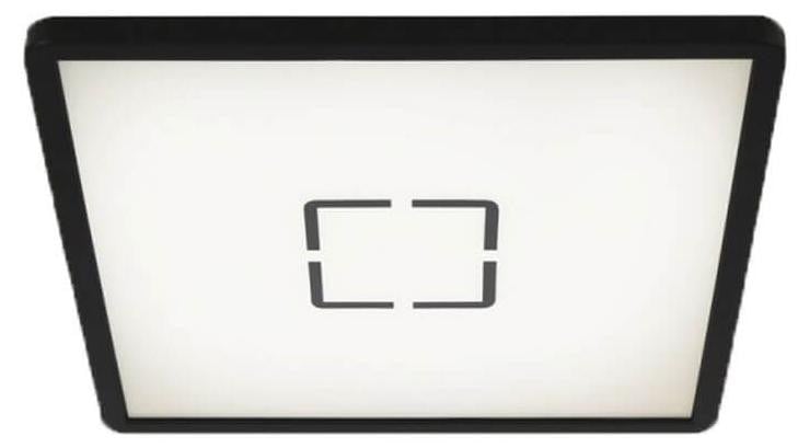 Briloner Slim LED paneel zwart met achtergrondverlichting, 19 x 19 cm