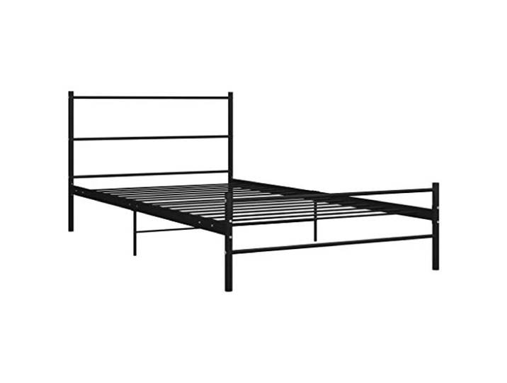vidaXL Bettgestell Zeitloses Design Metallbett Bett Schlafzimmerbett Einzelbett Schlafzimmermöbel Ehebett Bettrahmen Schwarz Metall 100x200cm