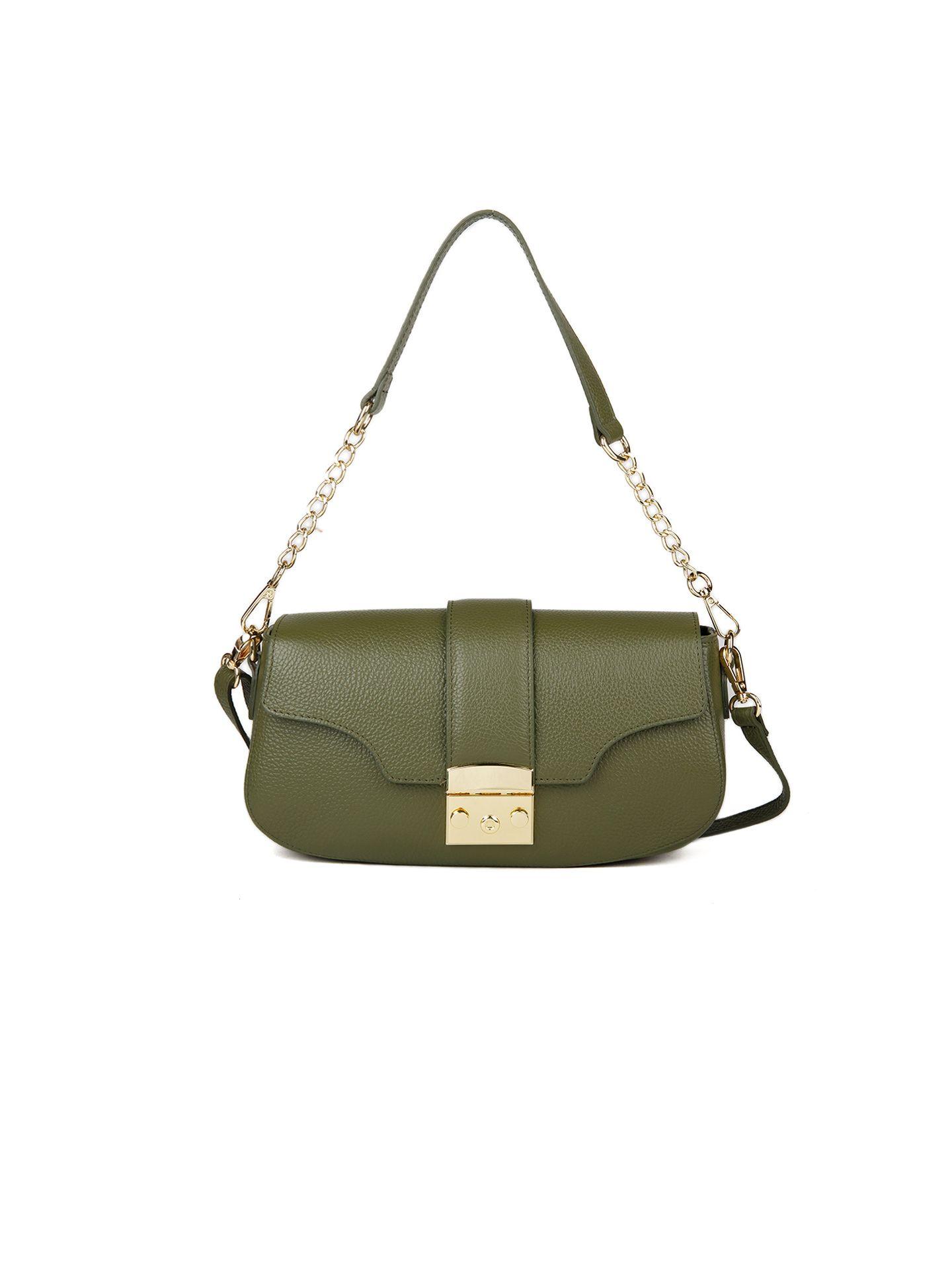 Giulia Monti Schultertasche Militärgrün