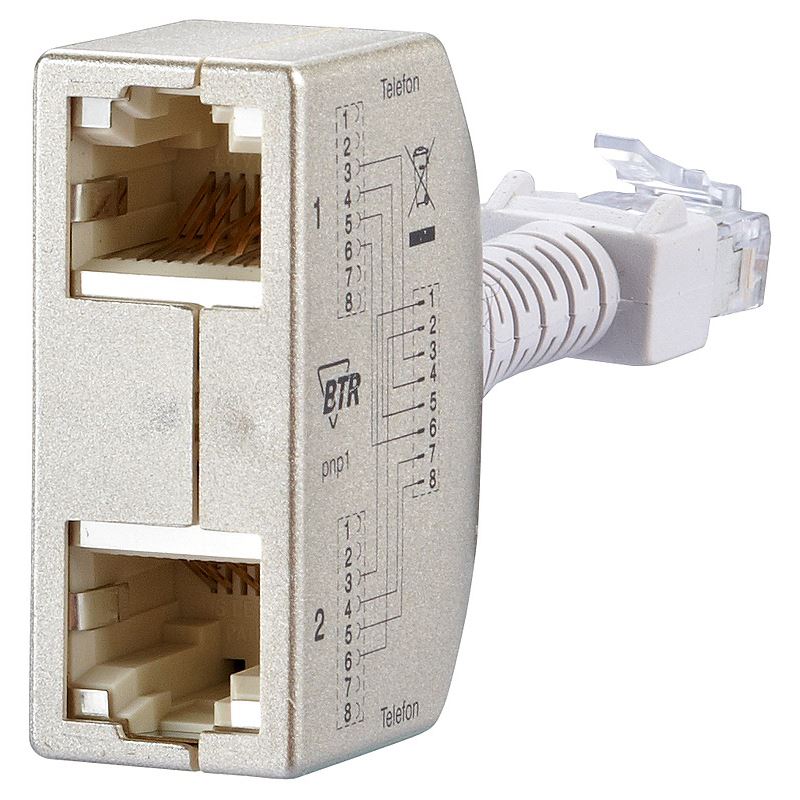 Metz Connect BTR Cable Sharing Adapter, Cat 5, 2x Telefon