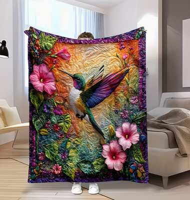 Shop Station Tropical Bird Flannel Throw Blanket Soft Cozy Jungle Print Fleece Sofa & Bed Blanket 2 27.56 39.37 In