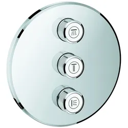 Grohe Grohtherm SmartControl dreifach Unterputzventil, Wandrosette rund, 29122000, Farbe: Chrom