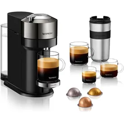Krups Nespresso Vertuo Next, Kapselmaschine, Grau, Schwarz