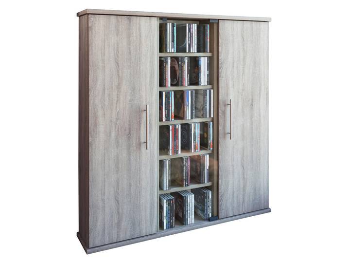 Mid.you Cd-Regal, Eiche, Glas, 15 Fächer, 86x91.5x18 cm, Wohnzimmer, Regale, CD & DVD-Regale