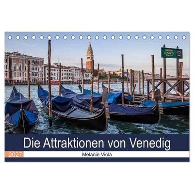 Die Attraktionen von Venedig (Tischkalender 2027 DIN A5 quer), CALVENDO Monatskalender